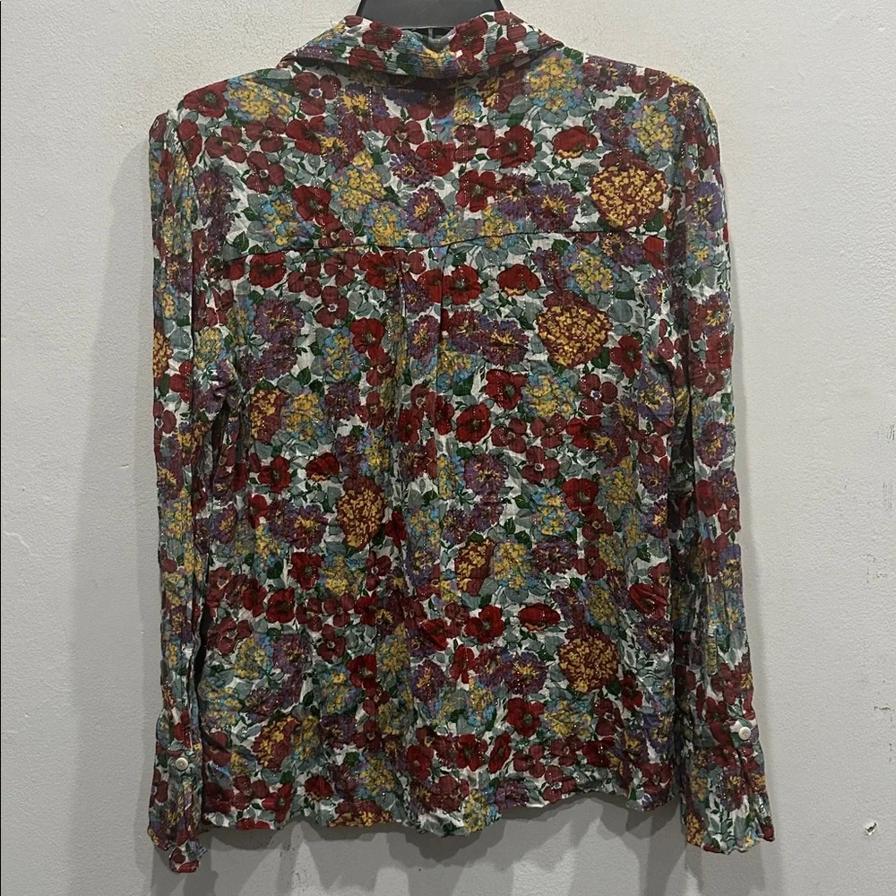 ba&sh Floral Multicolor Blouse - Picture 7 of 12